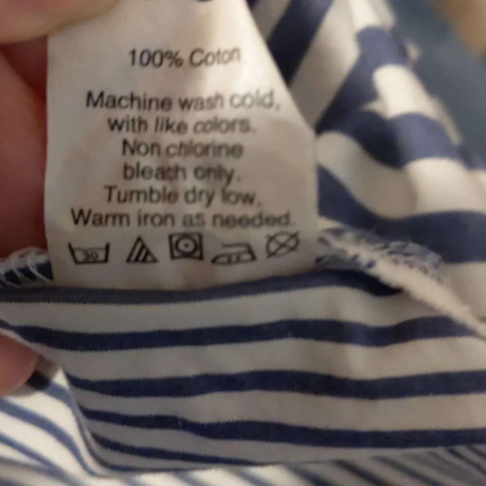 Madewell size S strightly cropped blue and white striped top - Picture 9 of 9